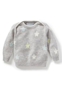Girls Pure Collection Grey Cashmere Baby Sweater -  Grey