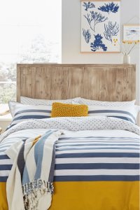 Joules Galley Grade Stripe Oxford Pillowcase -  Blue