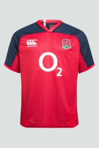 Mens Canterbury England Away 19/20 Rugby Pro Jersey -  Red