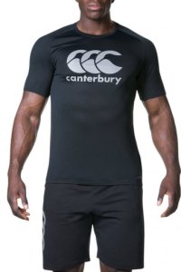 Mens Canterbury Vapodri Large Logo T-Shirt -  Black