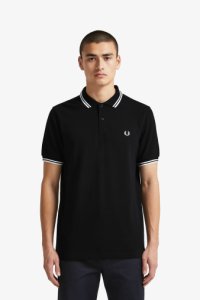 Mens Fred Perry Twin Tipped Poloshirt -  Blue
