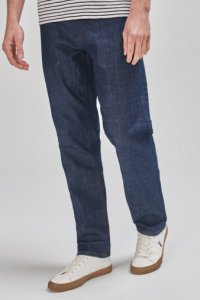 Mens Next Rinse Wash Straight Fit Jeans With Stretch -  Blue