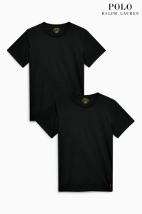Mens Polo Ralph Lauren T-Shirt Two Pack -  Black