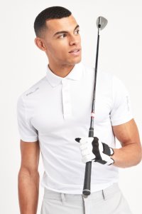 Mens RLX Ralph Lauren Golf Performance Polo Shirt -  White