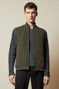 Mens Ted Baker Green Emerg Quilted Gilet -  Green