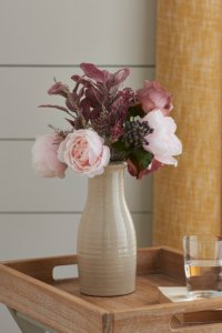 Next Artificial Blush Roses In Vase -  Pink