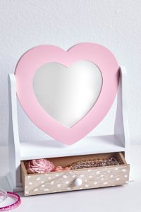 Next Heart Vanity Mirror -  Pink