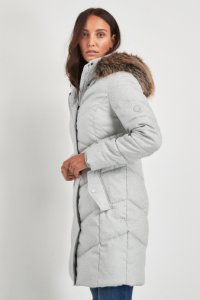 Womens Barbour Coastal Ice Marl Sternway Quilt Coat -  White