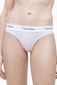 Womens Calvin Klein Modern Cotton Thong -  Pink