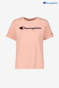 Womens Champion Logo T-Shirt -  Pink