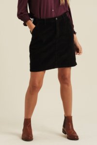 Womens FatFace Black Cara Cord Skirt -  Black