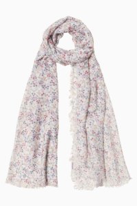 Fat Face - Womens fatface natural winter ditsy floral scarf -  natural