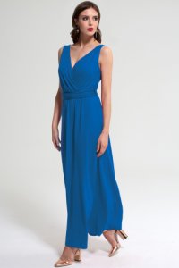Womens HotSquash Cobalt V Cross Over Maxi Dress -  Blue