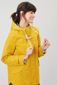 Womens Joules Gold Coast Waterproof Jacket -  Gold