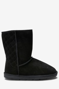 Womens Next Black Suede Boots -  Black