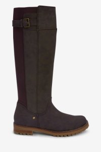 Womens Next Chocolate Chunky Long Boots -  Brown