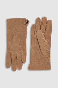Womens Next Natural Suede Gloves -  Brown