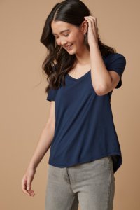 Womens Next Navy Essential T-Shirt -  Blue