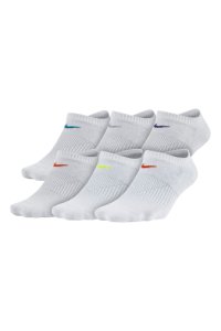 Womens Nike Ladies White Trainer Socks Six Pack -  White
