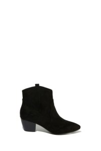 Womens Oasis Black Western Heeled Boots -  Black