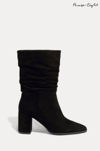 Womens Phase Eight Black Sacha Block Heel Boots -  Black