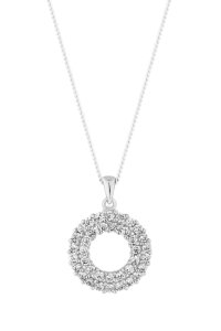 Womens Simply Silver Sterling Silver Round Pendant -  Silver