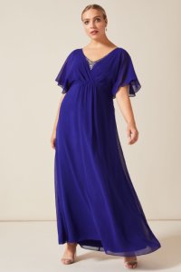 Womens Studio 8 Blue Albertina Sequin Maxi Dress -  Blue