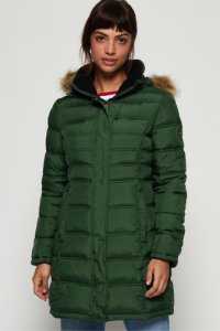 Womens Superdry Green Mountain Fuji Coat -  Green