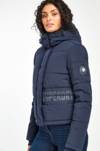 Womens Superdry Navy Padded Jacket -  Blue