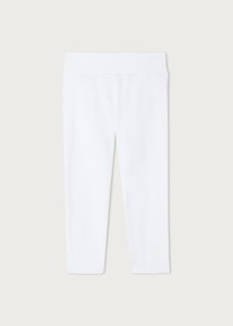 Calzedonia - Cropped Cotton Leggings, M, White, Women