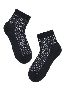 Calzedonia - Girls' cotton ankle socks with appliqué details, 34-36, Blue, Kids