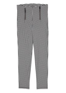 Calzedonia - Vichy-patterned zip-up leggings, S, Black, Women