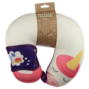 Relaxeazzz Sweet Dreams Unicorn Travel Pillow & Eye Mask Set