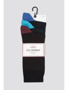 Ben Sherman Sea The Stars 3 Pack Socks 0 Black