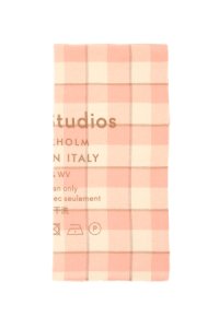 ACNE STUDIOS CHECKED SCARF OS Pink, Beige, Brown Wool