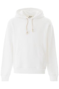 ACNE STUDIOS maxi hoodie with logo embroidery xl white cotton