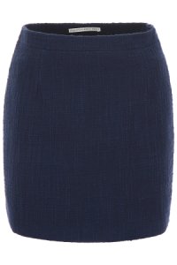 ALESSANDRA RICH tweed skirt 40 blue cotton
