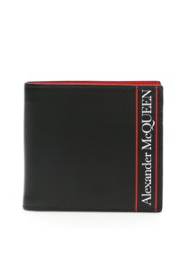 ALEXANDER MCQUEEN BIFOLD WALLET OS Black, Red, White Leather