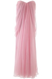 ALEXANDER MCQUEEN LONG SILK DRESS 40 Pink Silk