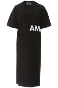 AMBUSH LOGO T-SHIRT DRESS 1 Black, White Cotton
