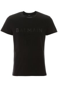 BALMAIN MIRROR LOGO T-SHIRT S Black Cotton