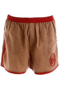 BODE SHORTS WITH LOGO EMBROIDERY XS/S Brown, Red