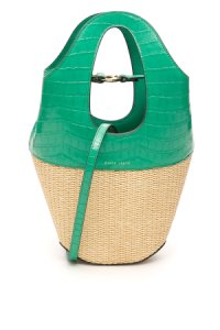 DANSE LENTE SMALL TOTE BAG OS Green, Beige Leather