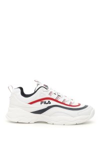 FILA RAY LOW SNEAKERS 43 White, Blue, Red Faux leather, Technical
