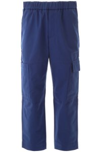 KENZO TAPERED CARGO TROUSERS 46 Blue Cotton