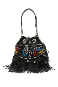 LA CARRIE CHEOPE BUCKET BAG OS Black Leather