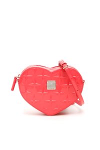 MCM PATRICIA DIAMOND HEART BAG OS Fuchsia, Pink Leather