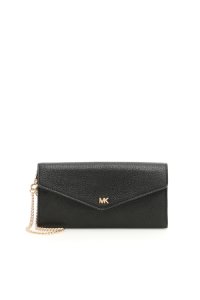 MICHAEL MICHAEL KORS WALLET ON CHAIN OS Black Leather