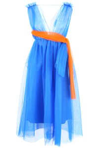 MSGM TULLE DRESS 40 Blue, Orange