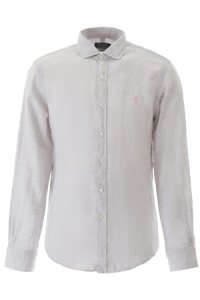 POLO RALPH LAUREN linen shirt s grey linen